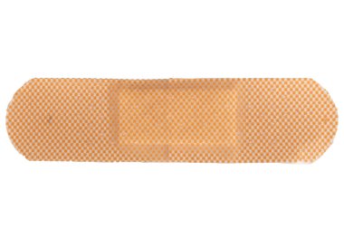 Beyaz arka planda izole yara sıva.