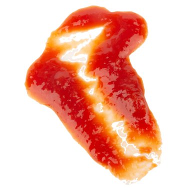 Beyaz arka plan üzerinde izole domates ketçap.