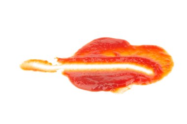 Beyaz arka plan üzerinde izole domates ketçap.