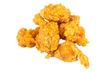 Kızarmış tavuk popu beyaz arkaplanda izole edildi.