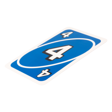 Kağıt oynayan çocuk beyaz arka planda dört renk mavi izole.