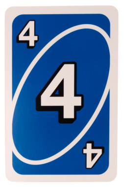 Kağıt oynayan çocuk beyaz arka planda dört renk mavi izole.