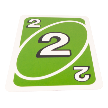 Kart oyunu rengi yeşil iki beyaz arkaplan üzerinde izole.