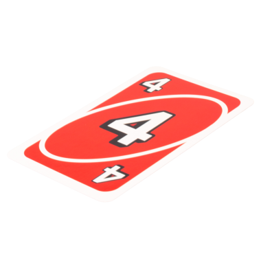 Kağıt oynayan çocuk beyaz arka planda dört renk kırmızı izole.