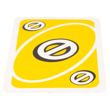 Kağıt oynayan çocuk yasağı beyaz arkaplanda izole edilmiş sarı renk.