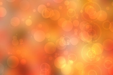 Soyut, zarif, sarı, turuncu arkaplan desenli, ışıltılı, ışıltılı bokeh daireli bir şenlik. Mutlu yıllar, parti davetiyesi, sevgililer günü kartı konsepti.