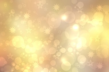 Soyut bir soyut şenlik narin Mutlu Yıllar ya da renkli sarı, bulanık bokeh ışıkları ve yıldızlı Noel arkaplan dokusu. Tasarım için alan. Kart konsepti veya reklamcılık.