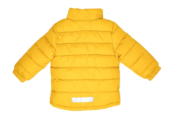 Vestes Hiver Pour Enfants Veste Élégante Jaune Chaude Pour Enfants — Photo