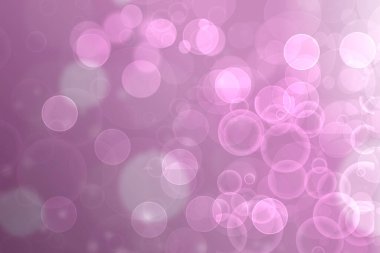 Pembe gri gri arkaplan desenli, ışıldayan parlak bokeh çemberleri ve yıldızları olan neşeli, soyut bir gradyan. Mutlu yıllar, parti davetiyesi, sevgililer günü kartı konsepti.