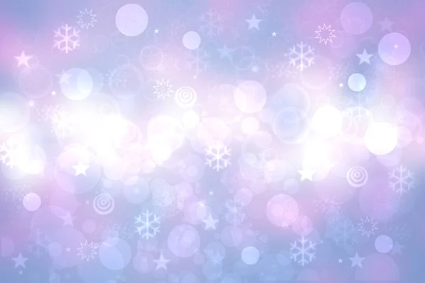 Abstract Blurred Festive Light Blue Pink Winter Christmas Happy New — Stock Photo, Image