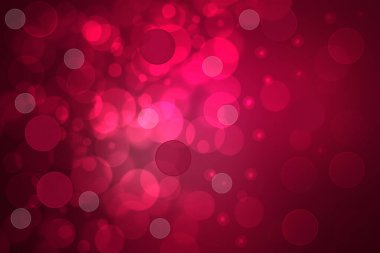 Soyut, soyut, koyu kırmızı, mutlu yıllar ya da Noel desenli arka plan ve bulanık bokeh ışıkları ve yıldızlarla. Tasarım için alan. Kart konsepti veya reklamcılık.