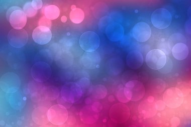 Soyut koyu mavi, mor arkaplan dokusu. Parlak, sönük, parlak bokeh daireleri ve parlayan dairesel ışıkları var. Bokeh ışık efektli güzel arkaplan.