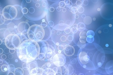 Soyut bulanık taze bahar ışığı hassas pastel mavi bokeh arkaplan dokusu parlak dairesel yumuşak renkli ışıklar. Kart konsepti. Güzel arkaplan illüstrasyonu.