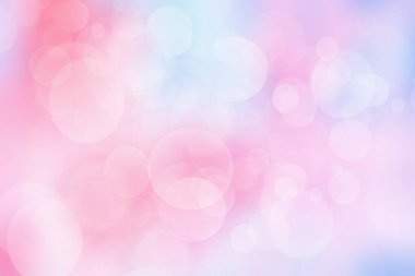 Soyut bulanık bahar ışığı hassas pastel, mavi bokeh arka plan dokusu parlak yumuşak renk çemberleri ve bokeh ışıkları. Kart konsepti. Güzel arkaplan illüstrasyonu.