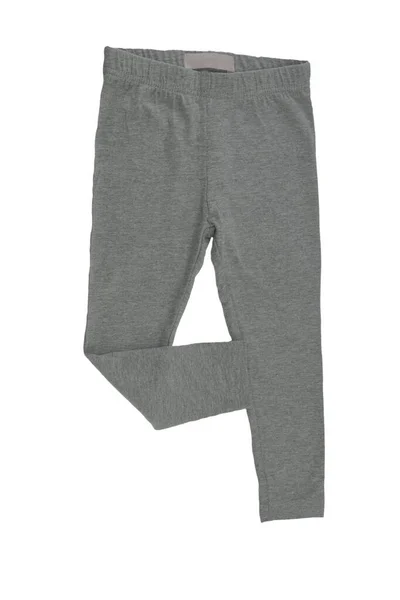 Sweatpants Isolated Loose Gray Warm Trousers Elasticized Drawstring Waist Worn — Stock Photo, Image