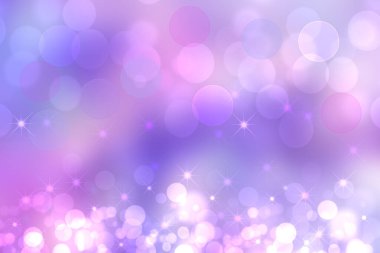 Soyut bulanık bahar ışığı hassas pastel rengi pembe bokeh arkaplan dokusu parlak yumuşak renk çemberleri ve bokeh ışıkları ve yıldızlar. Kart konsepti. Güzel arkaplan illüstrasyonu.