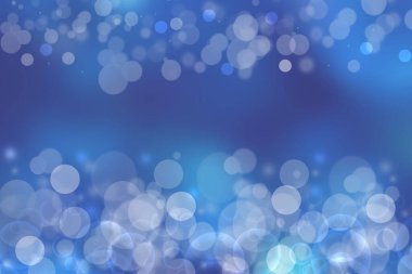 Soyut sualtı illüstrasyonu. Güzel soyut bir gradyan mavi ışıklı bokeh arkaplan ve su kabarcıklarından daireler. Boşluğu olan güzel mavi doku.