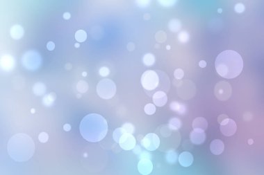Açık mavi turkuaz pastel rengin soyut gradyanı. Pembe arkaplan dokusu ve parlayan dairesel bokeh ışıkları. Güzel renkli bahar ya da yaz arkaplanı.