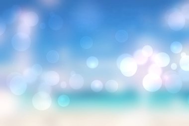 Soyut okyanus arkaplanı. Parlak dalgaları ve açık mavi bulutlu gökyüzü olan soyut mavi turkuaz tropikal okyanus. Yaz tatilleri ve seyahat reklamları için güzel bir zemin..