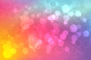 Bulanık bokeh daireleri ve ışıkları olan soyut mor mavi arkaplan dokusu. Güzel renkli arkaplan çizimi.