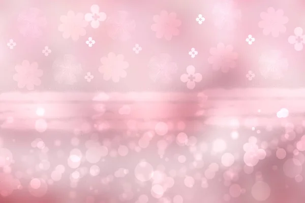 要旨鮮やかな春の鮮やかな夏の光繊細なパステルピンクのボケの背景のテクスチャと明るい柔らかい色の桜と花をぼやけている カードコンセプト 美しい背景イラスト 母の日 — ストック写真