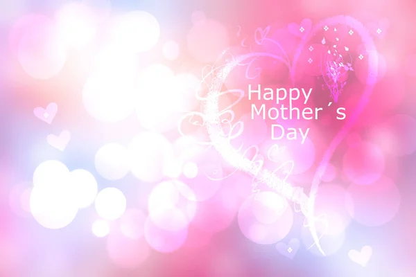 Mothers Day Greeting Card Abstract Festive Pink Bokeh Background Texture — Stock Photo, Image