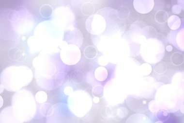 Soyut bulanık taze bahar ışığı hassas pastel mavi beyaz bokeh arkaplan dokusu parlak dairesel yumuşak renkli ışıklar. Güzel arkaplan illüstrasyonu.