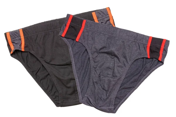 Underware Aislado Primer Plano Dos Underware Masculinos Negros Grises Underpant — Foto de Stock