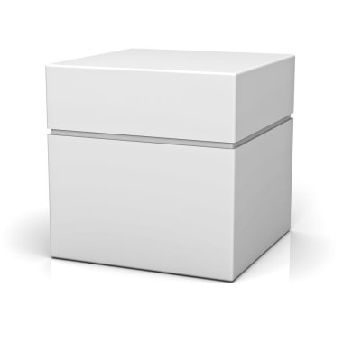 Beyaz arka plan üzerinde izole kapak ile boş kutu