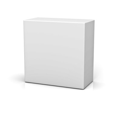 Boş kutu veya beyaz arka plan üzerinde izole düğme