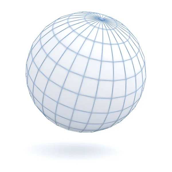 Simple globe earth isolated over white background with shadow — Stock Photo, Image