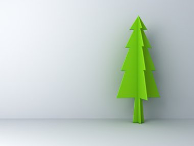 Noel ağacı Noel dekorasyonu için gölge beyaz zemin üzerine