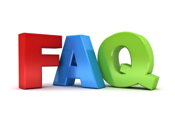 3d faq word or frequently ask question — Stock Photo, Image