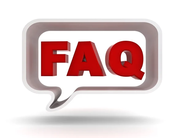 Frequently ask question concept, word faq in speech bubble — Stock Photo, Image