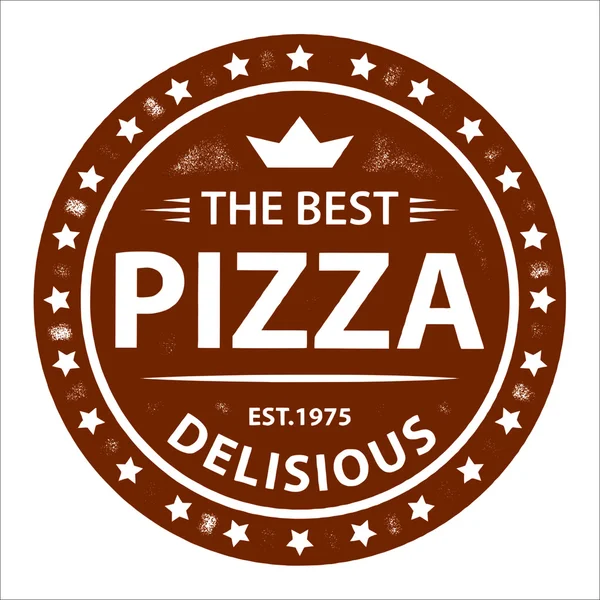 Selo de logotipo pizza vetor vintage — Vetor de Stock