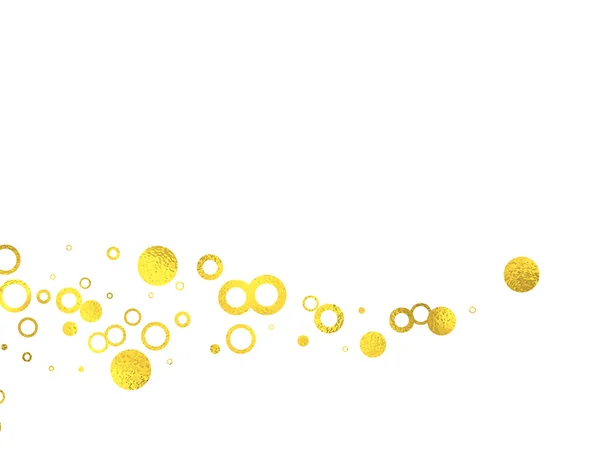 Χρυσό ακτινοβολώντας αλουμινόχαρτο κύκλους σε άσπρο φόντο — Διανυσματικό Αρχείο