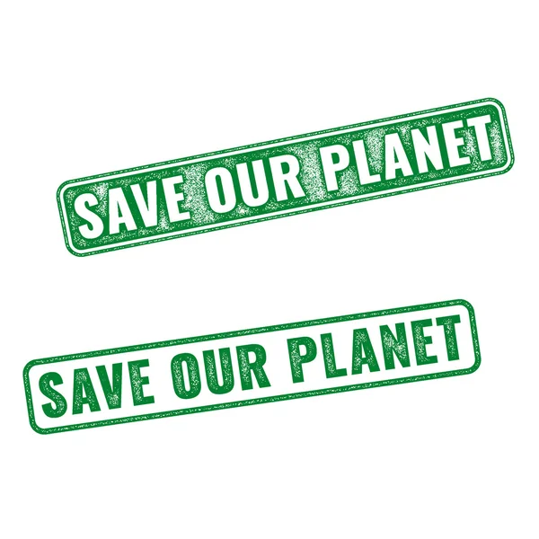 Realistic grunge rubber stamp Save our Planet – stockvektor