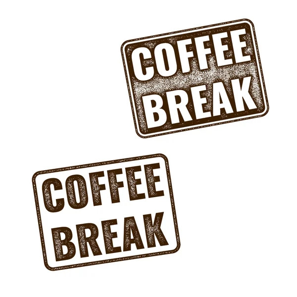 Realistic Coffee Break grunge rubber stamp — Stock Vector