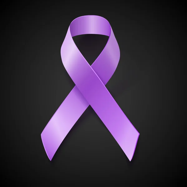 Periwinkle ribbon. Eating Disorder awareness symbol - Stok Vektor