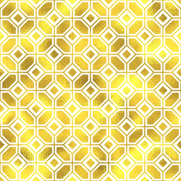 Vector seamless geometric textured golden pattern — Stock Vector