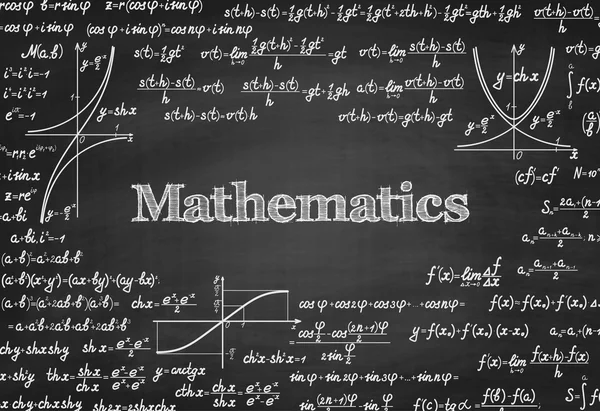 Patrón transparente matemáticas vector en pizarra — Archivo Imágenes Vectoriales