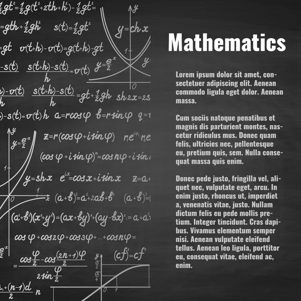 Matematyka szkoła tło z miejsca kopii — Wektor stockowy