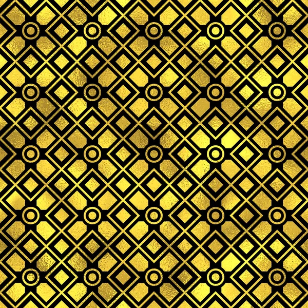 Seamless pattern. Golden vector fashion background — Stock Vector