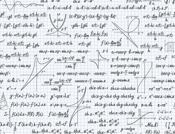 数学ベクトルのシームレスなパターン背景ノート — ストックベクタ