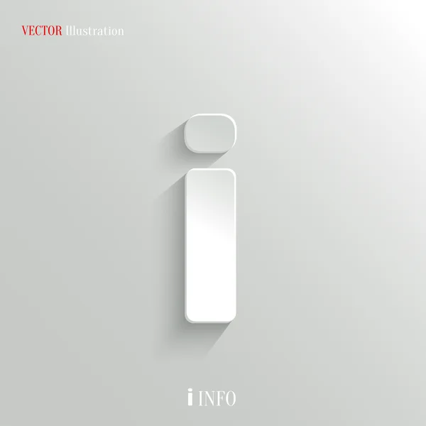 Icône info - bouton blanc app vector — Image vectorielle