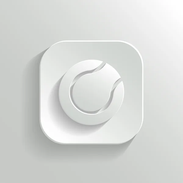 Τένις εικόνα - διανυσματικά λευκό app κουμπί — Διανυσματικό Αρχείο