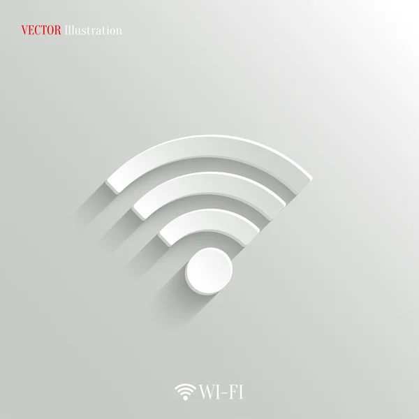 Wi-fi-ikonen - vektor vit app knapp — Stock vektor