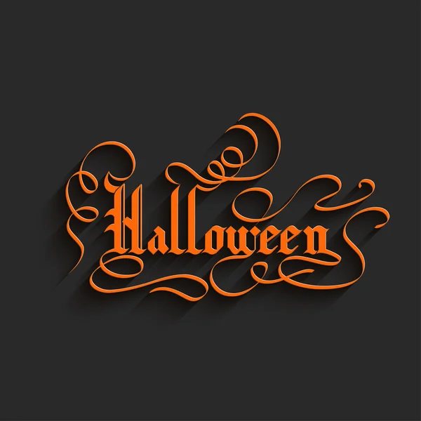 Halloween belettering wenskaart — Stockvector