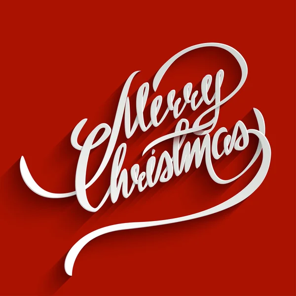 Merry christmas belettering wenskaart — Stockvector