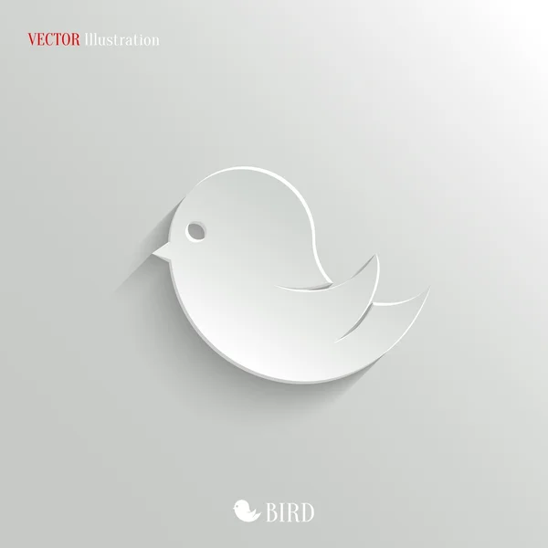 Ícone de pássaro do Twitter - de fundo vector web — Vetor de Stock